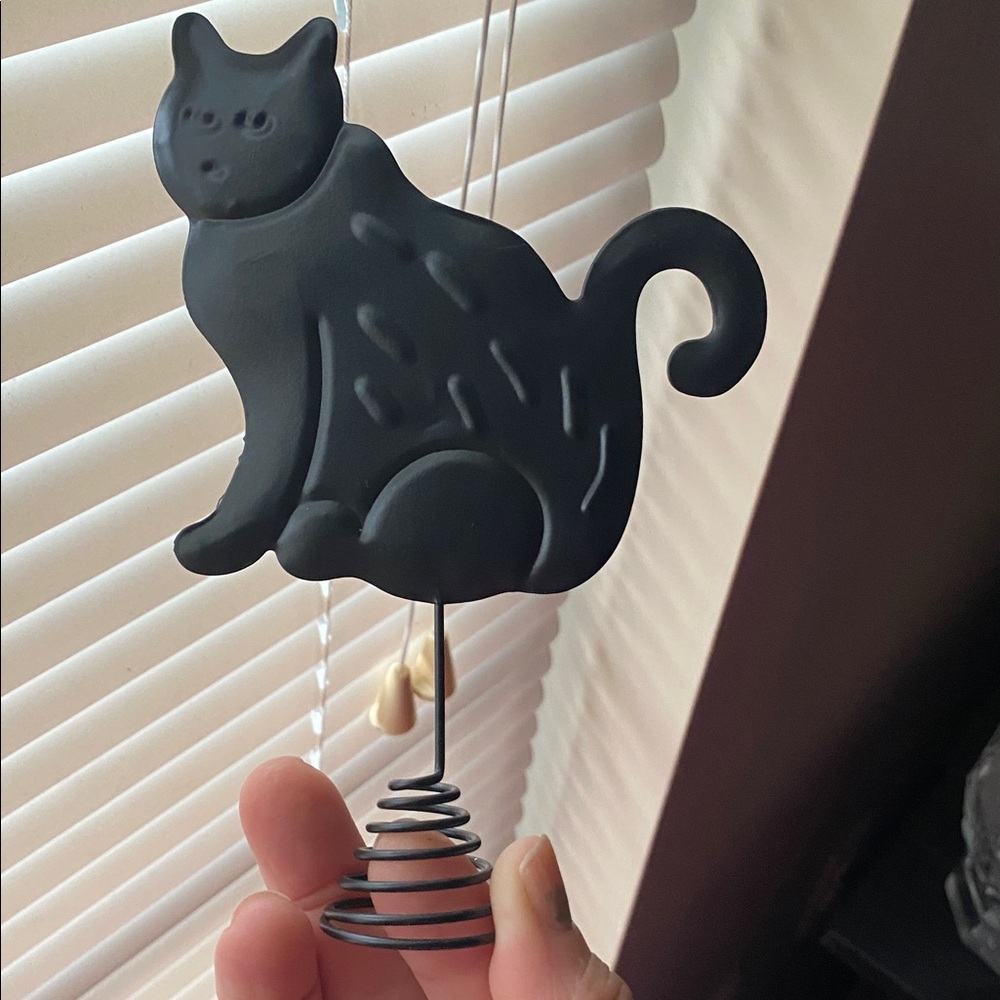 Black Cat Metal Tree Topper